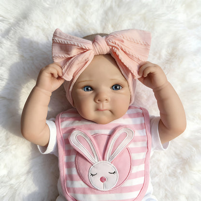 48cm realistische Bettie Reborn-Babypuppe mit offenen Augen im weißen Body