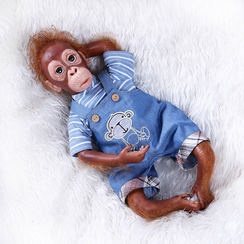 21 Zoll 52 cm 100% Artist Gemacht Reborn Affe Babypuppe