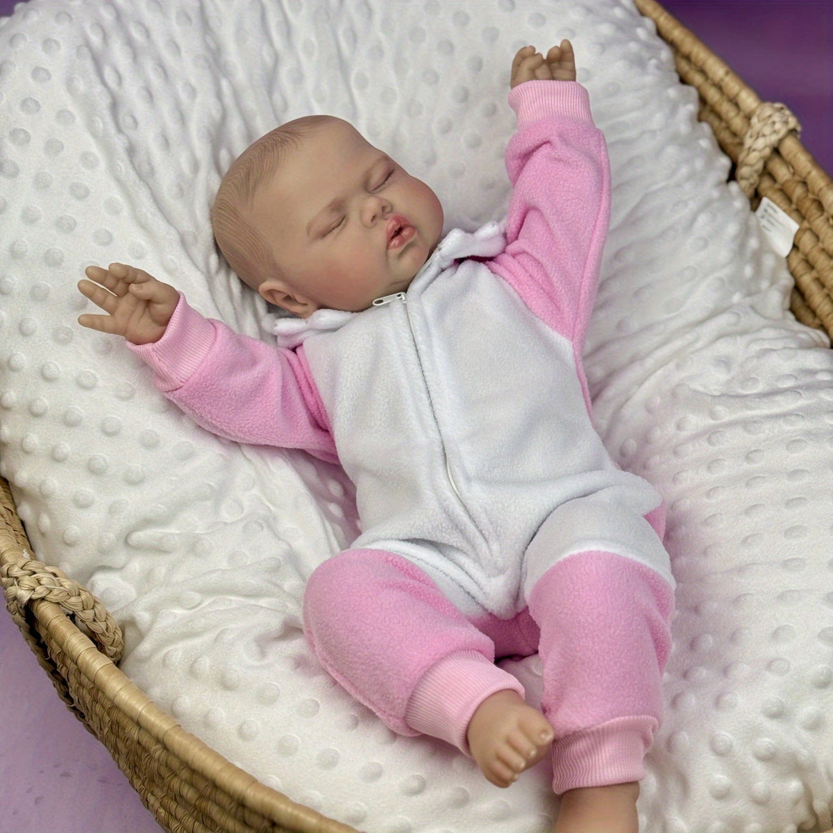 50 cm weiche Stoffpuppe Schlafende Gurke im rosa Outfit