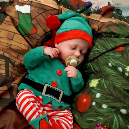 Weihnachtskostüm-20 Zoll Agnes Schlafen Reborn Puppe Mädchen-Loulou