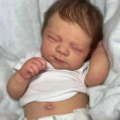 19 Zoll realistische Ian Geschlossene Augen Reborn Puppen-Pascale