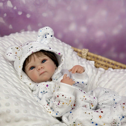 45 cm lebensechte Vinyl-Babypuppe mit kurzem Haar Bettie Reborn-Baby Mädchen