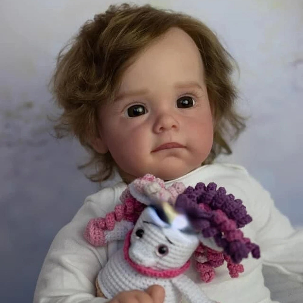 22 Zoll Rose Realistische Schöne Reborn Puppen-Maggie