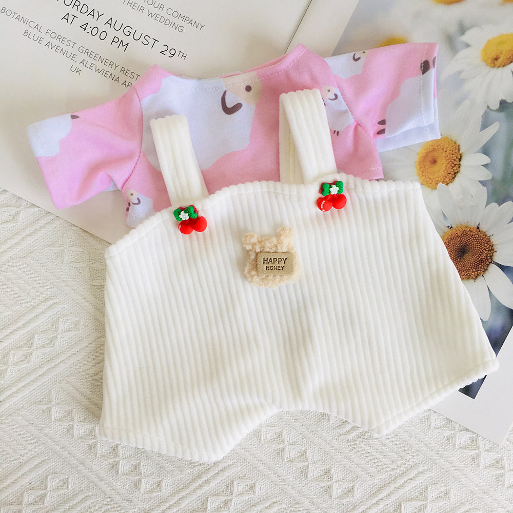 Zweiteiliges Oberteil-Overall-Set für 30 cm Reborn Babypuppen