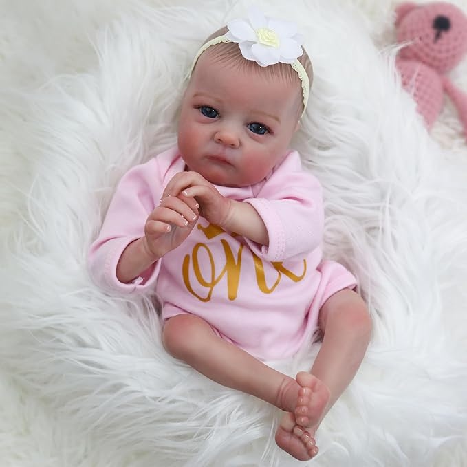 16 Zoll lebensechte Reborn-Puppe mit offenen Augen Tink