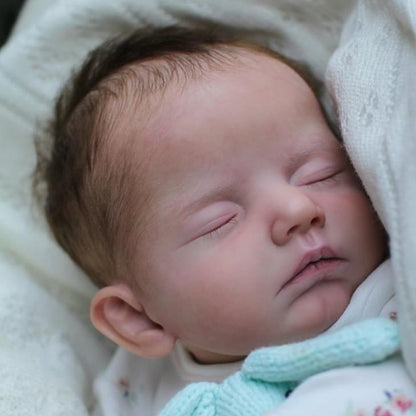19 Zoll Sara Schließen Sie Augen süßes schlafendes DIY Blanko Reborn Kit