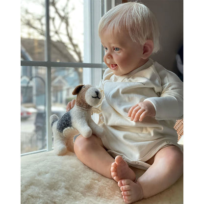 24 Zoll Reborn Puppe mit offenen Augen und blondem Haar - Yannik