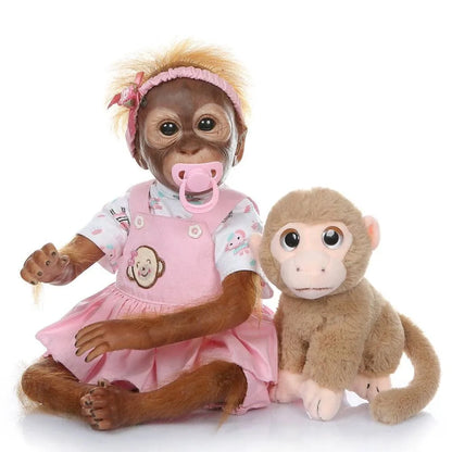 52 cm handgefertigter wiedergeborener Baby-Affe
