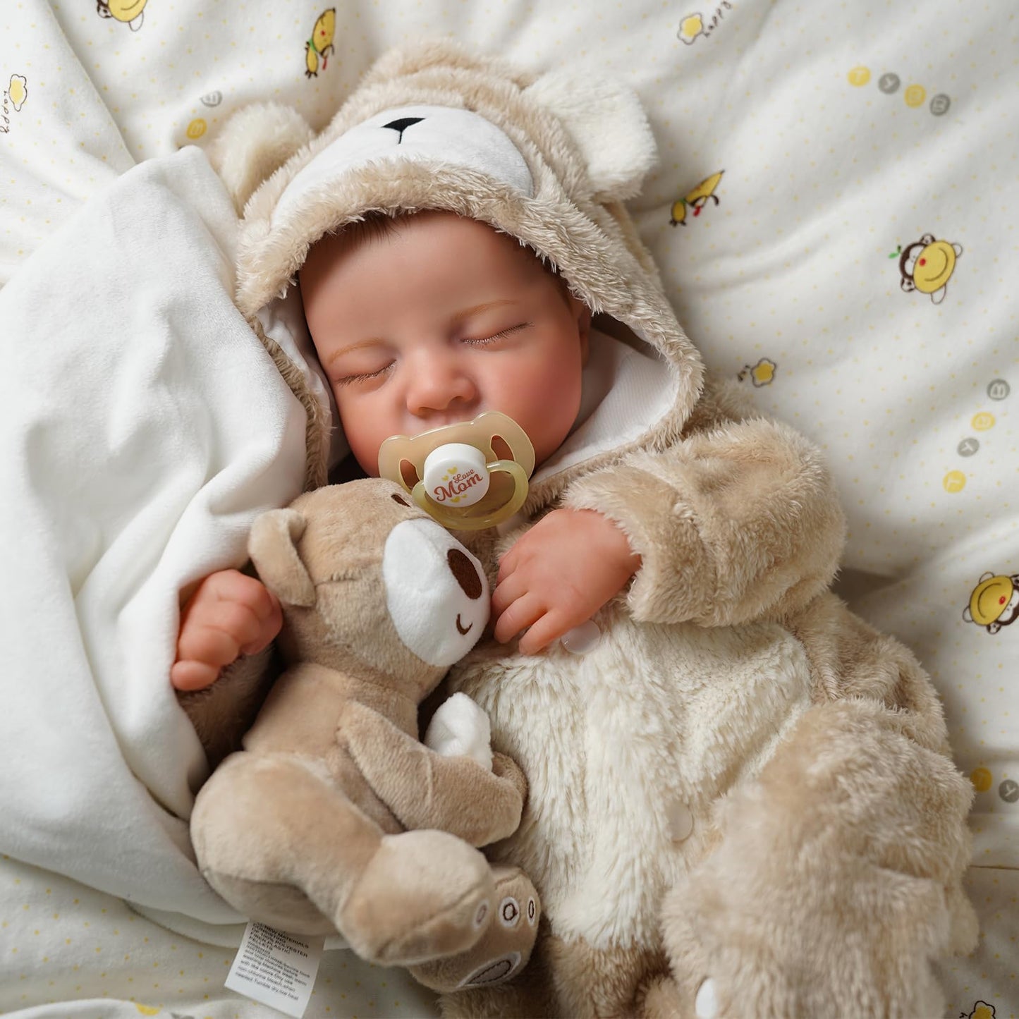 45 cm lebensechte Reborn-Puppe mit geschlossenen Augen und weichem Körper Levi