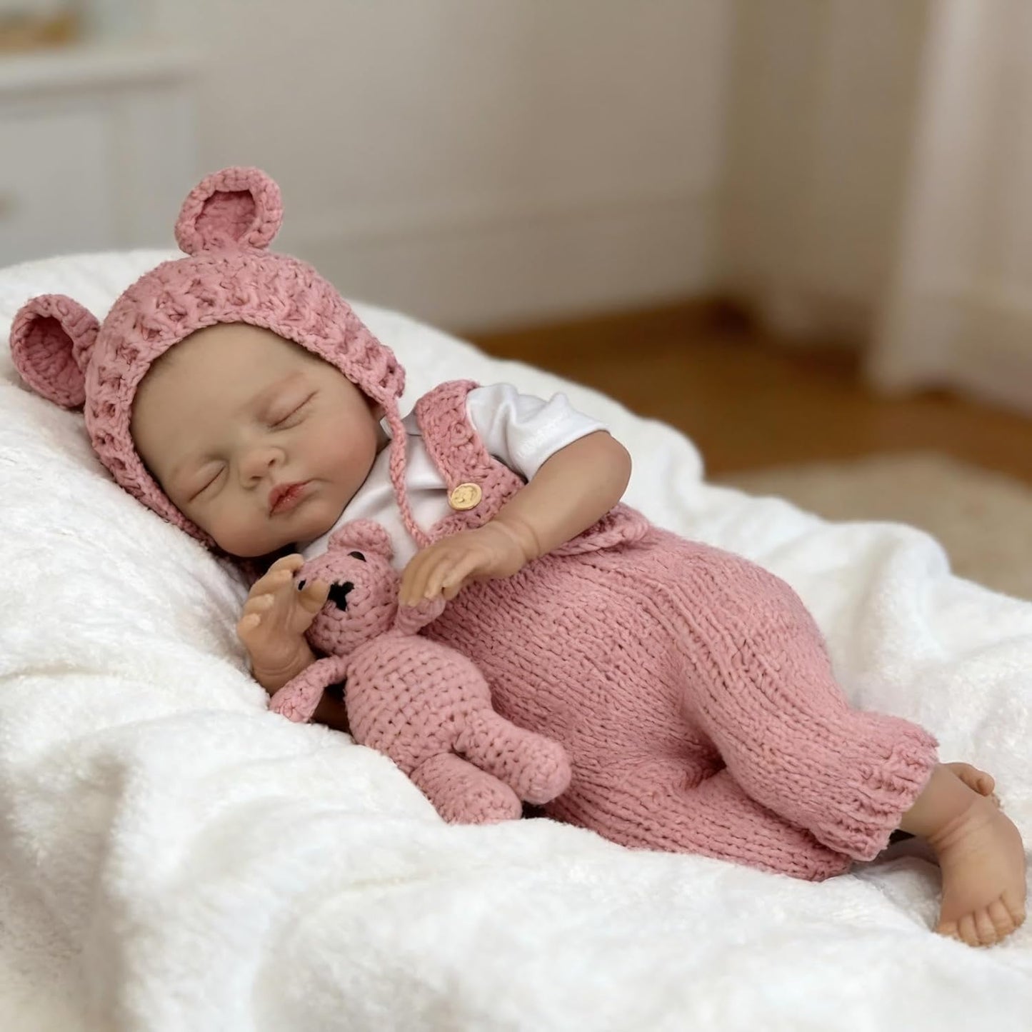18 Zoll lebensechte weiche Körper geschlossene Augen Irys Reborn Puppe