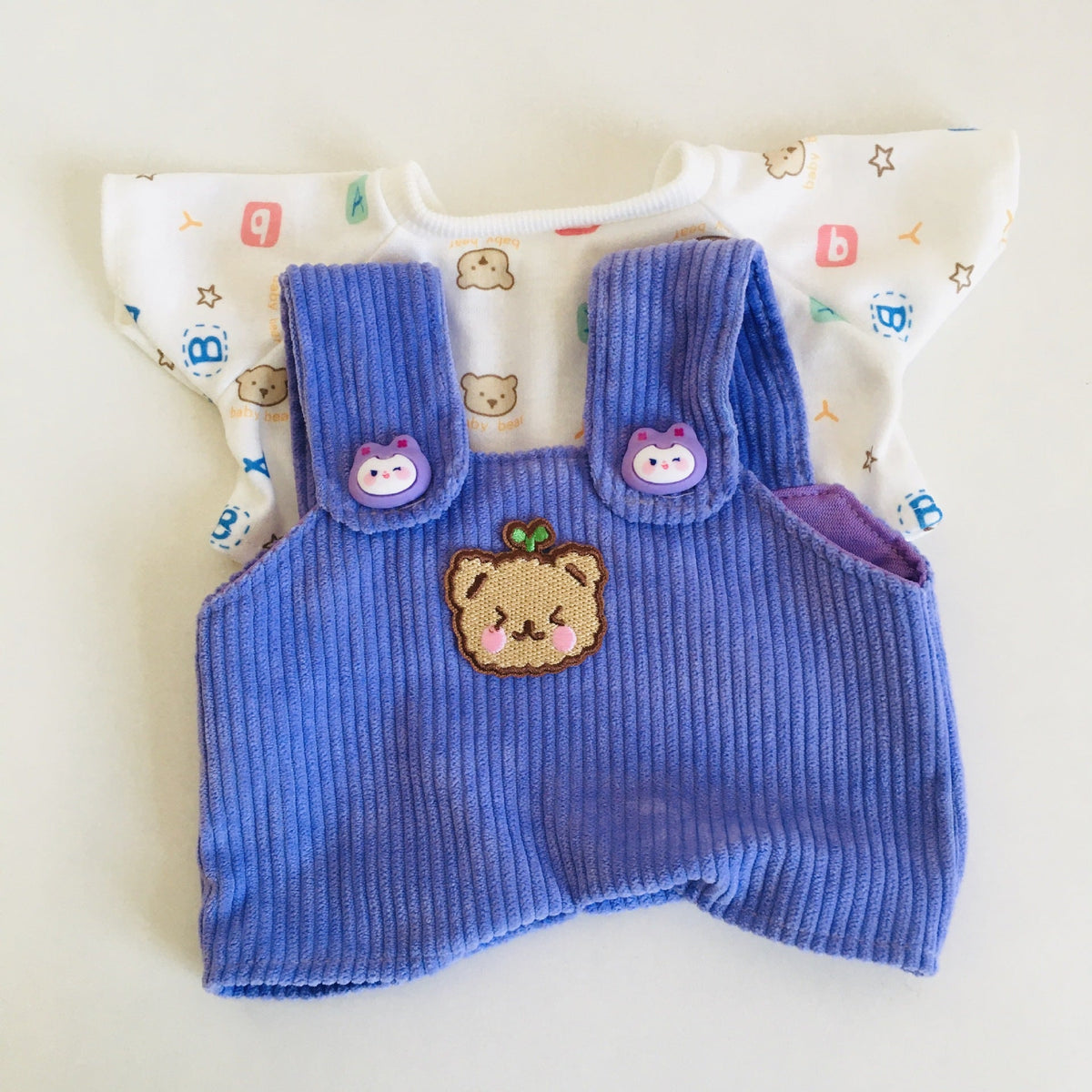 Zweiteiliges Oberteil-Overall-Set für 30 cm Reborn Babypuppen