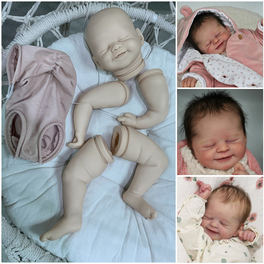 21 Zoll Alisha Lächelndes Gesicht DY Blanc Reborn Baby Kit