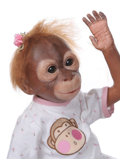 20 Zoll Handgemachte Sehr Detaillierte Malerei Reborn Baby Affe