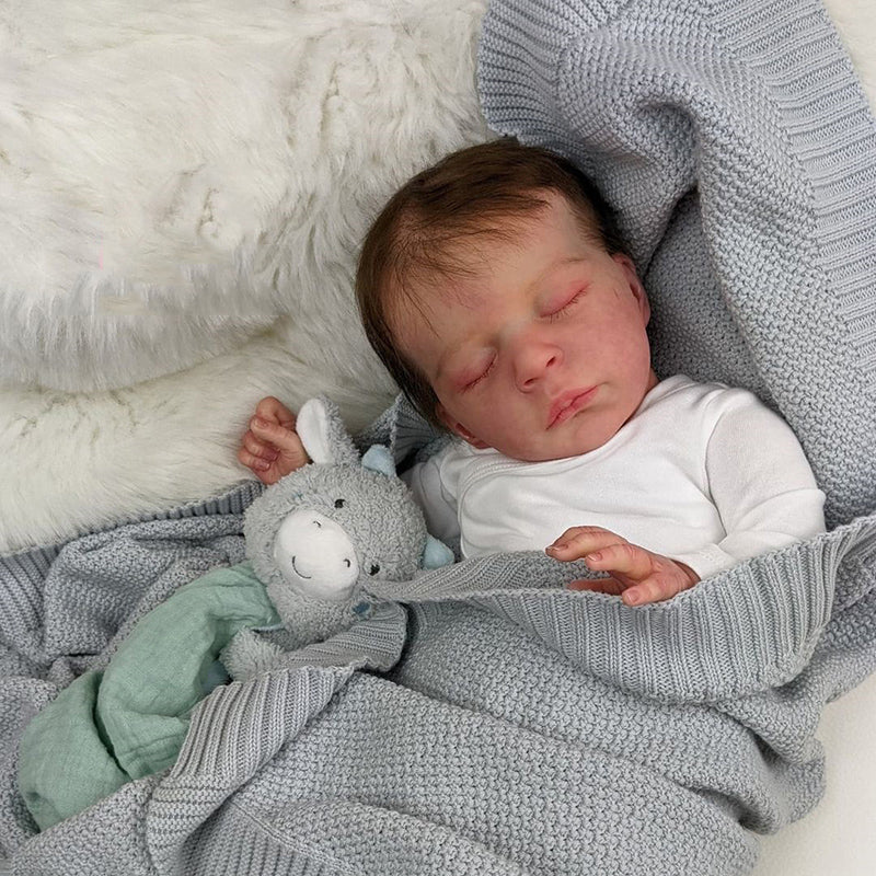 18 Zoll Jared Verwurzeltes Haar Reborn puppen-Jude