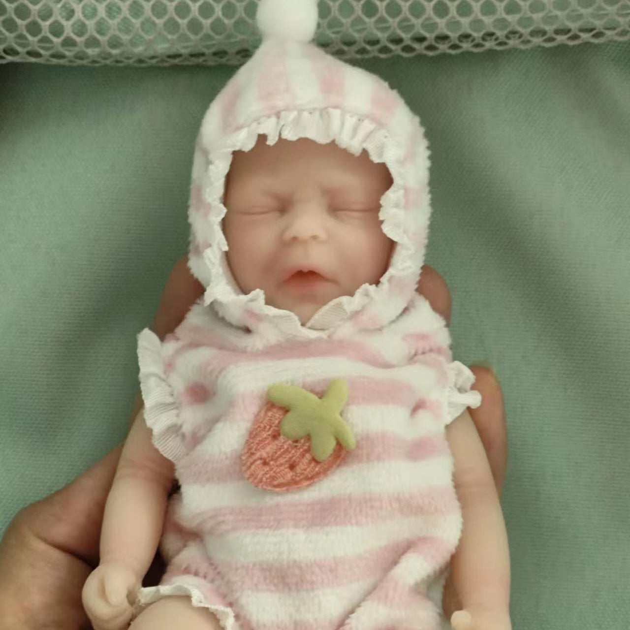 6 Zoll 15cm Geschlossene Augen Reborn Puppen Zwillinge-Darren
