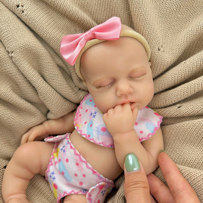 30 cm Loulou-Reborn Baby aus Vollsilikon in rosa Outfits