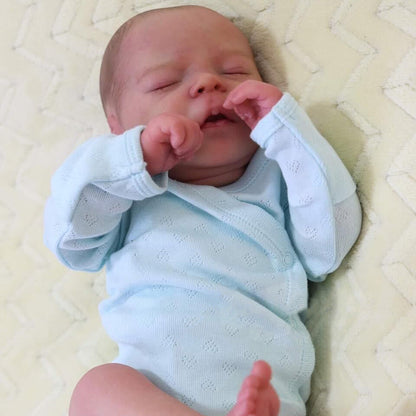 18 Zoll Schlafen Kerwin Geschlossene Augen Reborn Puppe Junge-Darren