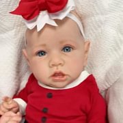 22 Zoll offene Augen Weihnachten Reborn Puppe Mädchen-Saskia