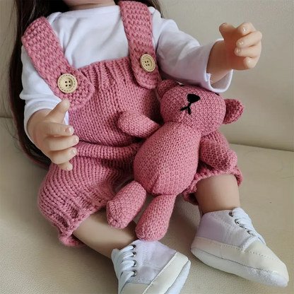 22 Zoll Reborn Puppen Mädchen Cheryl mit langen Haaren