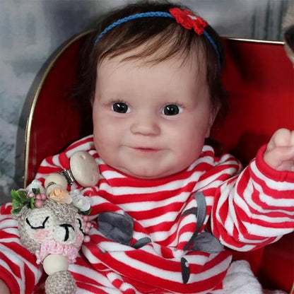 20 Zoll Reborn Puppen mit offenen Augen und Weihnachtskleidung - Maddie