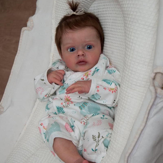 20 Zoll/50 cm Reborn Puppen mit offenen Augen und kurzen Haaren- Chloe
