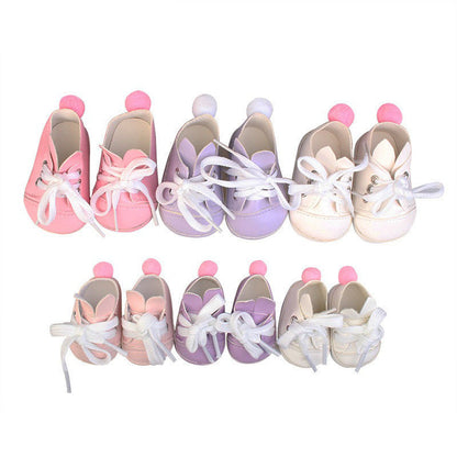 Süße Häschenschuhe für 17-18 Zoll Reborn Babypuppen