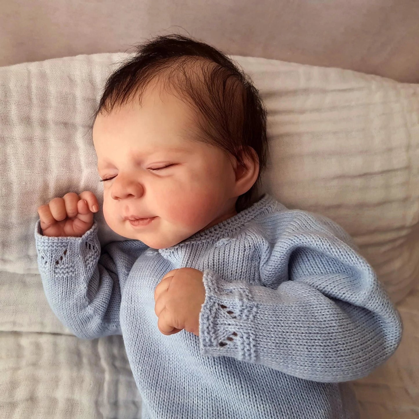 19 Zoll Alvin Lebensechte Geschlossene Augen Reborn puppen Jungen/Mädchen-Pascale