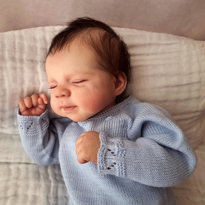 19 Zoll Alvin Lebensechte Geschlossene Augen Reborn puppen Jungen/Mädchen-Pascale