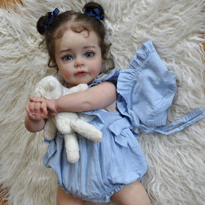 24 Zoll realistische Alice Braune Haare Reborn Mädchen