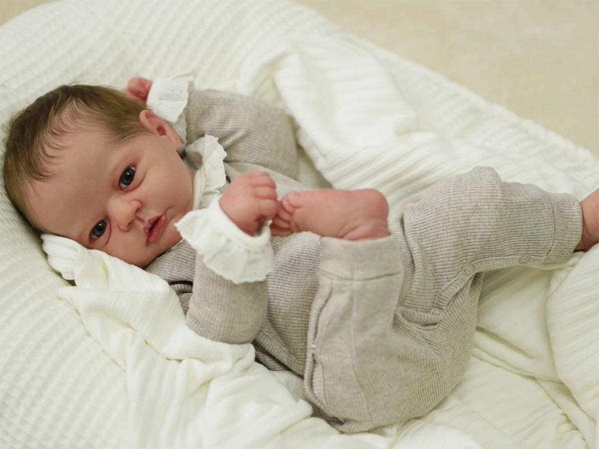 19 Zoll Novia offene Augen kurze Haare Reborn Puppen-Evi