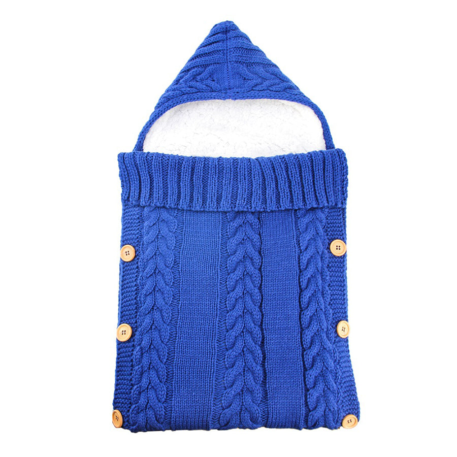 Warmer Einfarbig Strick-Fleece-Schlafsack für 17-24 Zoll Reborn Puppen