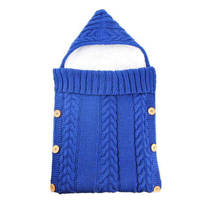 Warmer Einfarbig Strick-Fleece-Schlafsack für 17-24 Zoll Reborn Puppen