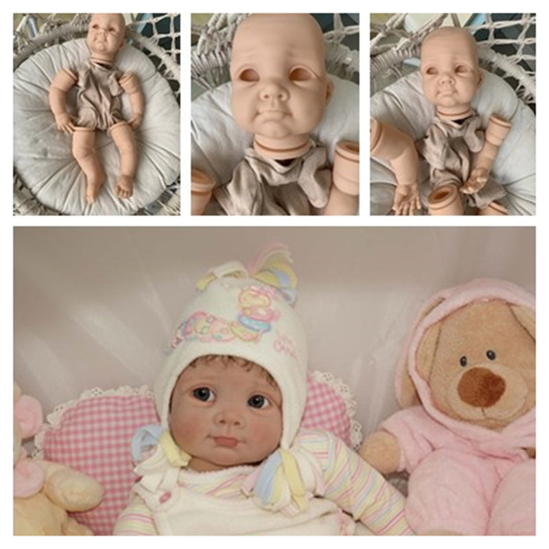 22 Zoll Biby DIY unbemalt Offene Augen Reborn Puppe Kit
