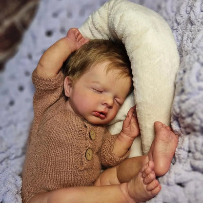 20 Zoll lebensechte Leona Geschlossene Augen Reborn Babypuppen