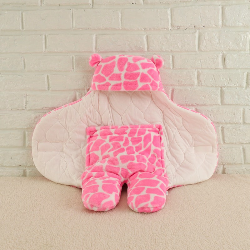 Flanell Gespaltene Beine Rosa/Grau Schlafsack für 16-24 Zoll Reborn Puppen