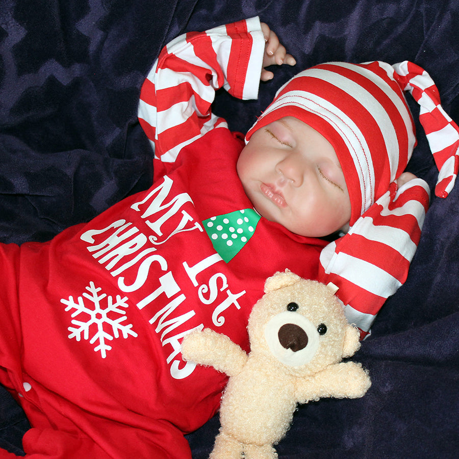 20 Zoll geschlossene Augen Weihnachten Reborn Baby Mädchen/Junge-Loulou