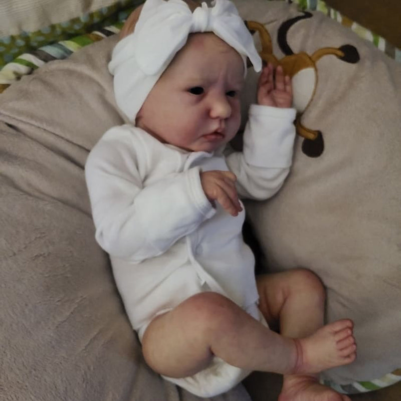 19 Zoll lebensechte Marjorie Augen Geöffnet Reborn Puppe Mädchen-Ellie-Sue