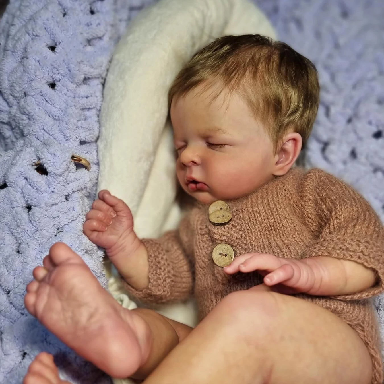 20 Zoll lebensechte Leona Geschlossene Augen Reborn Babypuppen