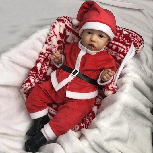 22 Zoll offene Augen Weihnachten Reborn Puppe Junge-Saskia