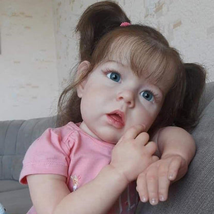20 Zoll Süße Debbie Kurze Haare Offene Augen Reborn Puppe Mädchen-Liam
