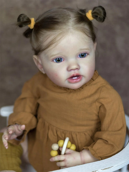 Sharon 60 cm offene Augen Wurzelhaar Reborn Kleinkind-Lottie