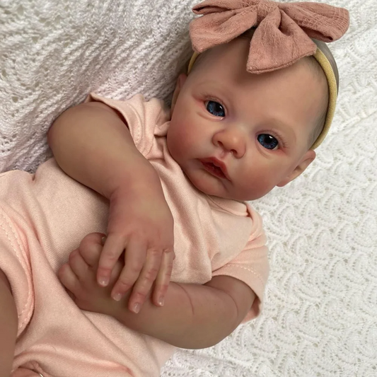 19 Zoll Geöffnete Augen Mona Reborn puppen Mädchen-Meadow