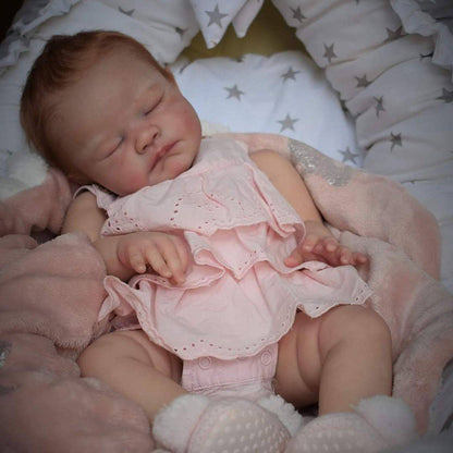 22 Zoll August Schließen Sie Augen DIY unbemaltes Reborn Puppe Kit