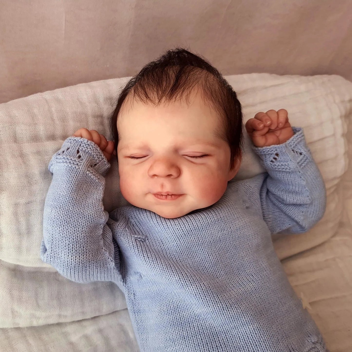 19 Zoll Alvin Lebensechte Geschlossene Augen Reborn puppen Jungen/Mädchen-Pascale