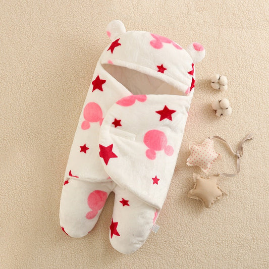 Flanell Gespaltene Beine Rosa Sterne Gedruckt Schlafsack für 16-24 Zoll Reborn Puppen