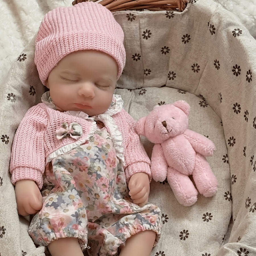 30 cm Reborn Puppe aus Vollsilikon Zwillingsschwestern – Loulou und Vivienne