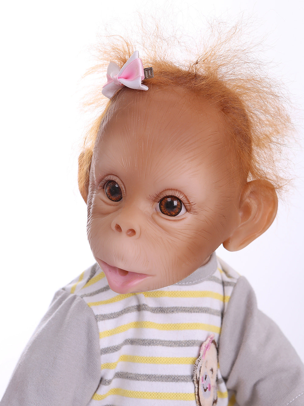 45cm Handgemachte Sehr Detaillierte Malerei Reborn Baby Affe