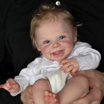 20-Zoll-Reborn-Puppen mit offenen Augen und blonden Haaren- Harper
