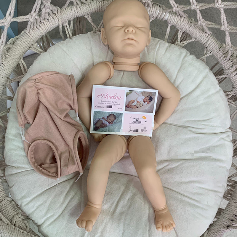 20 Zoll Avelee Geschlossene Augen DIY leer Reborn Baby Kit