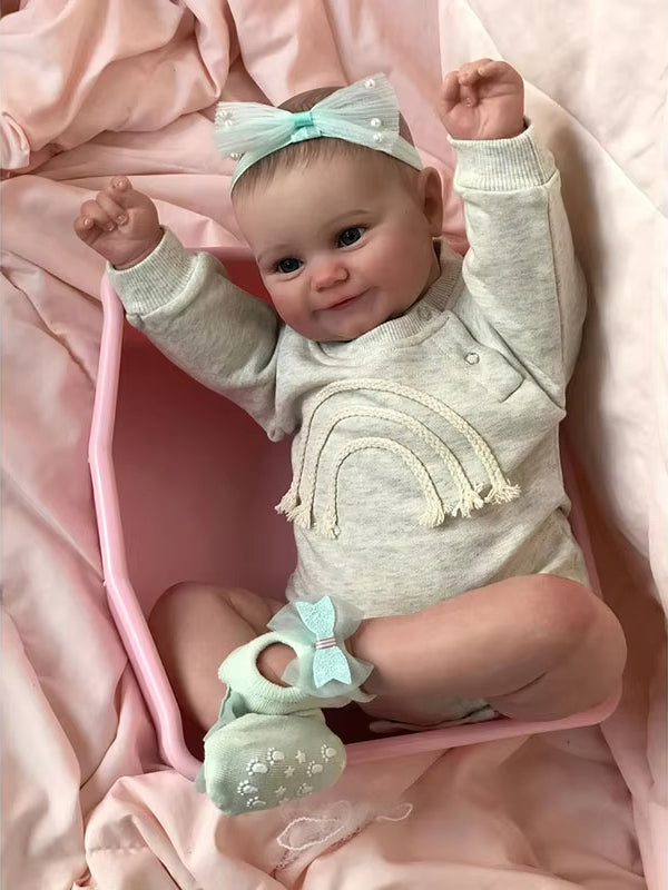 50 cm lebensechte offene Augen Lächeln Reborn Baby Mädchen-Maddie